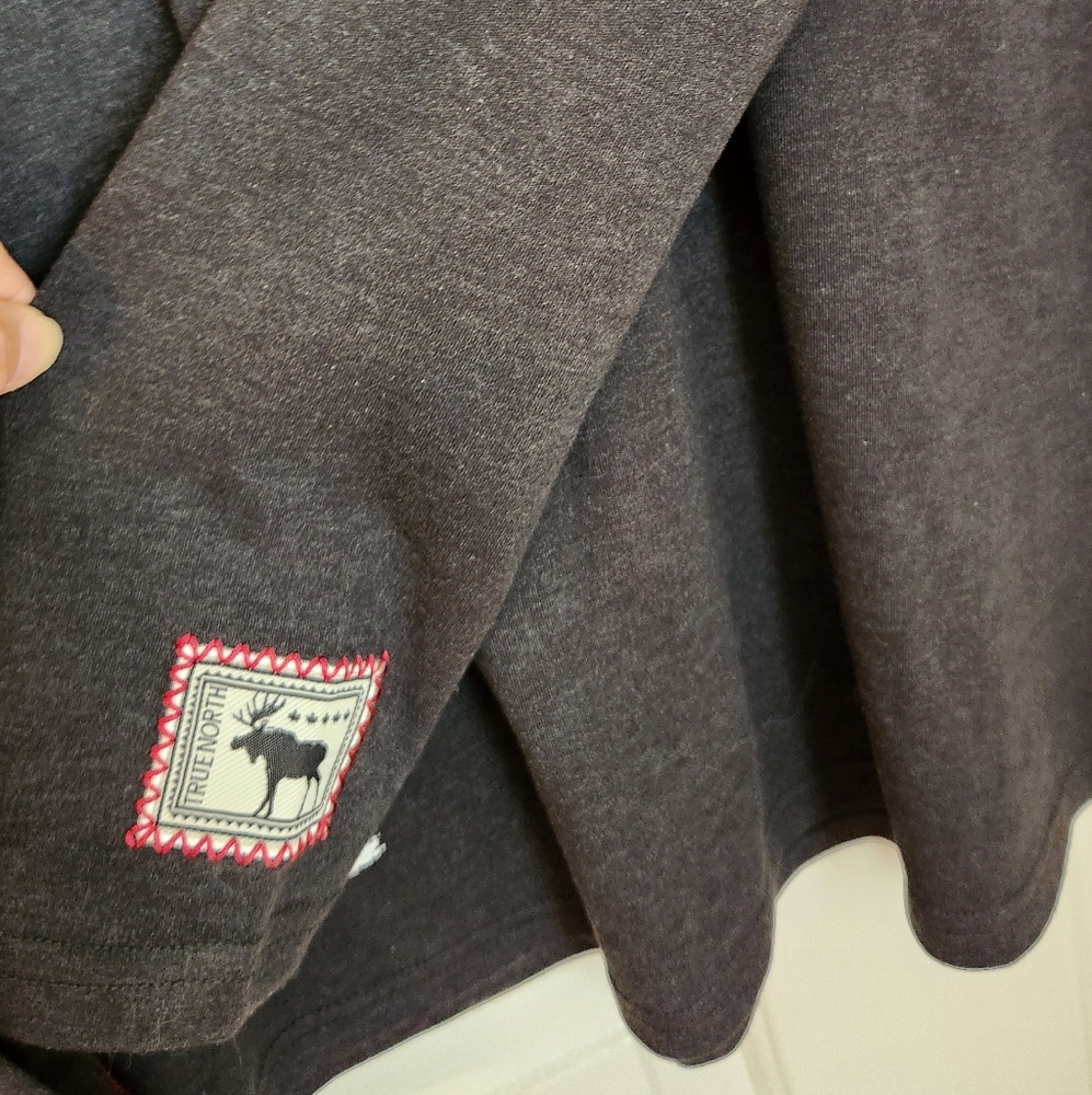 Gray Canada Sweatshirt with Red Stitching - Picture 5 of 8